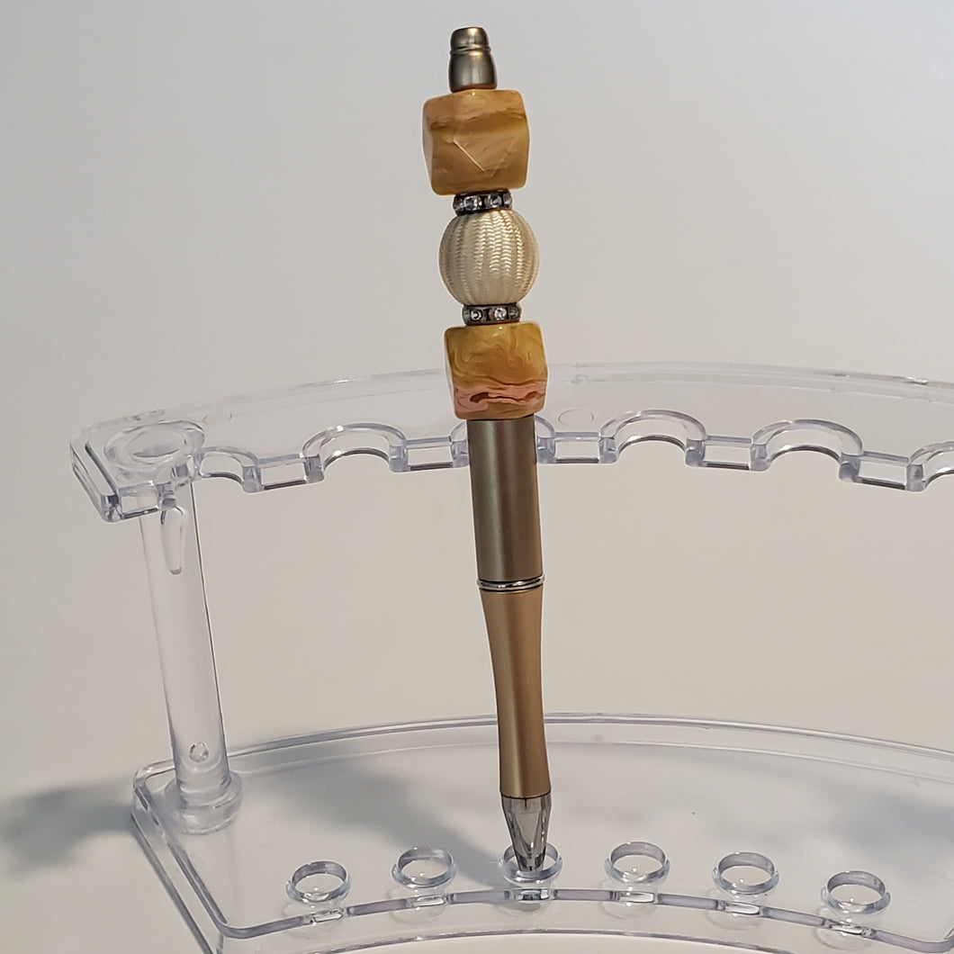 Decorative Sassy Beaded Pen(Gold)