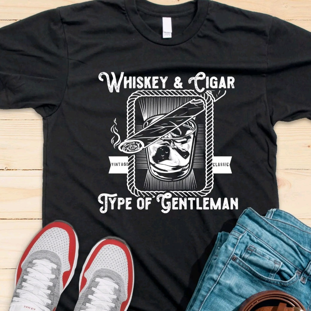 Whiskey & Cigar Type..Men's T-Shirt