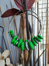 Load image into Gallery viewer, Large Wood Beaded Hoops - A BeaYOUtiful You
