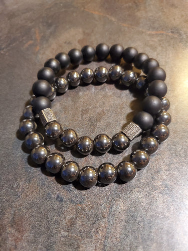 Men's Hematite Bracelet Set Style# 03 - A BeaYOUtiful You