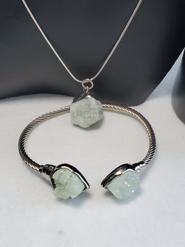 2pc Natural Stone Bracelet&Necklace Set - A BeaYOUtiful You