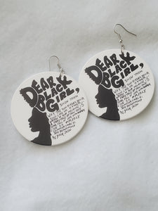 Dear Black Girl Earrings - A BeaYOUtiful You