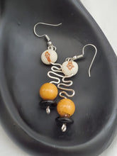 Load image into Gallery viewer, Abstract Acai &amp; Glass Beaded Earrings
