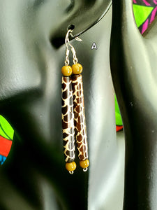 Giraffe Print Earrings