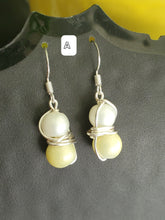 Load image into Gallery viewer, Dainty Wire Wrapped Pearl Earrings
