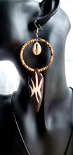 Load image into Gallery viewer, Batik Bone Hoop Earrings &amp; Jasper Necklace Set
