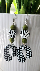 The Wild Black & White Earrings