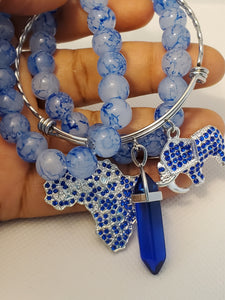 Blues Bangle & Bracelet Set