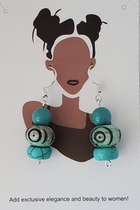 Dainty Bone Bead Earrings