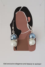 Load image into Gallery viewer, Dainty Wire Wrapped Pearl Earrings
