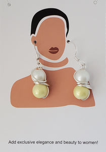 Dainty Wire Wrapped Pearl Earrings