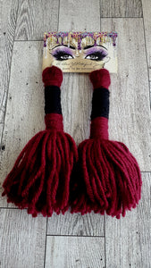 Slim Maroon & Black Tassels