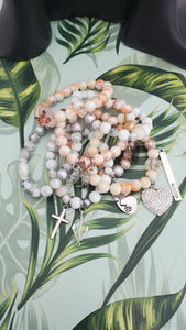 Peaches & Cream 7pc Bracelet Set