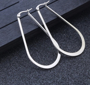 Stainless Steel Oval Hoops - A BeaYOUtiful You